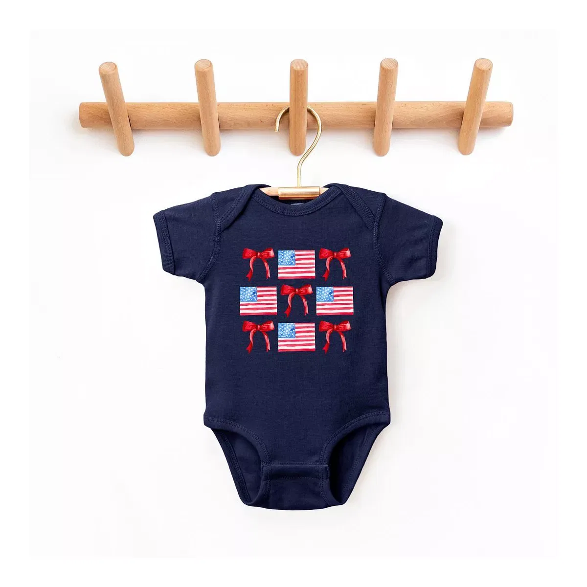 Детское боди с коротким рукавом Coquette Flags Chart The Juniper Shop, Navy