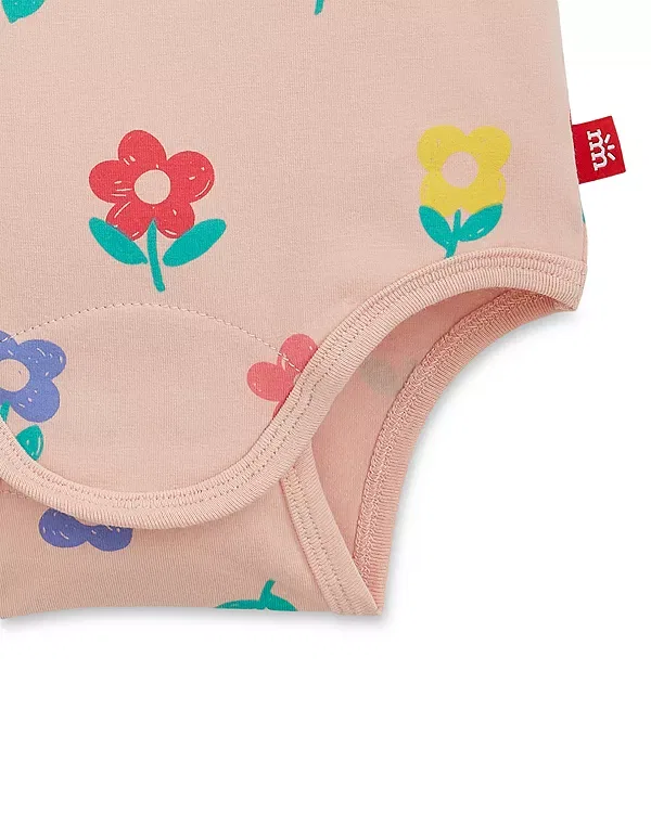 Детский комплект из боди и штанов с магнитными застежками CloudStretch Magnetic Me, Pink Multi — фото 3
