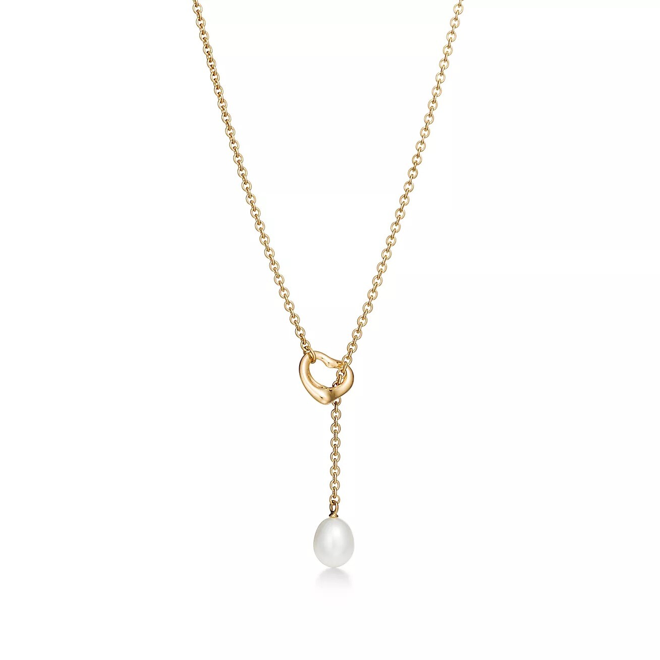 

Колье Tiffany & Co. x Elsa Peretti Open Heart, золото/жемчуг