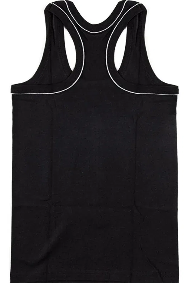 Детский комплект маек для мальчиков Pack of 3 boys black color cotton athlete athlete Tutku, Black