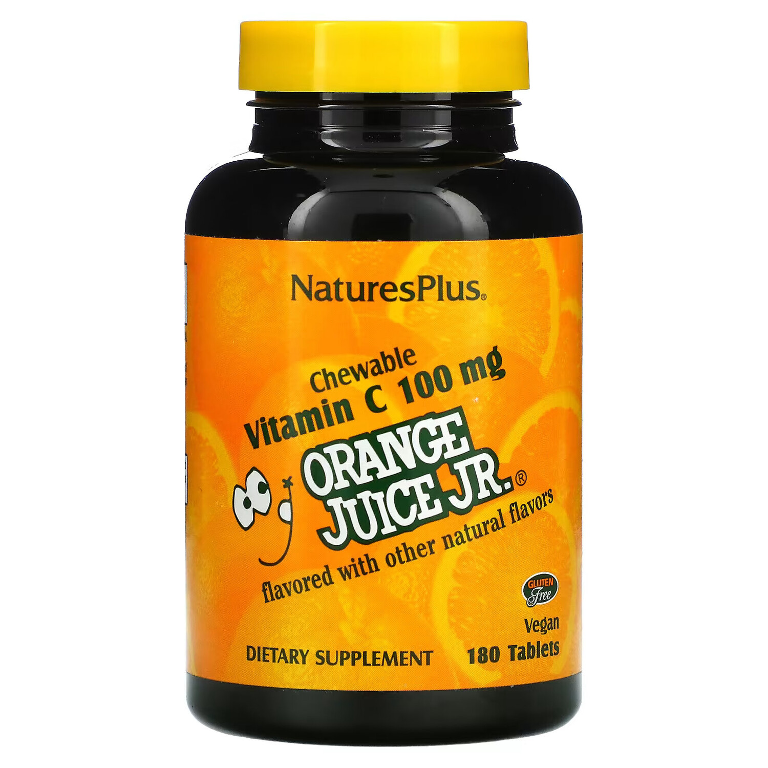 

NaturesPlus, Витамин С из апельсинового сока, 100 мг, 180 таблеток