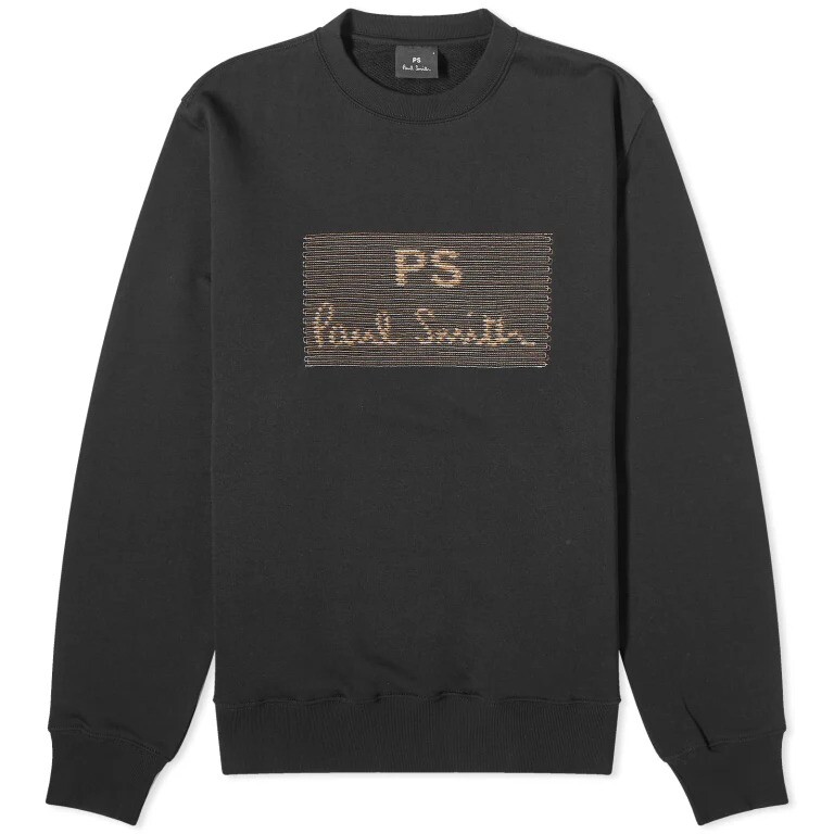 

Свитшот Paul Smith Embroidered Logo Crew, черный