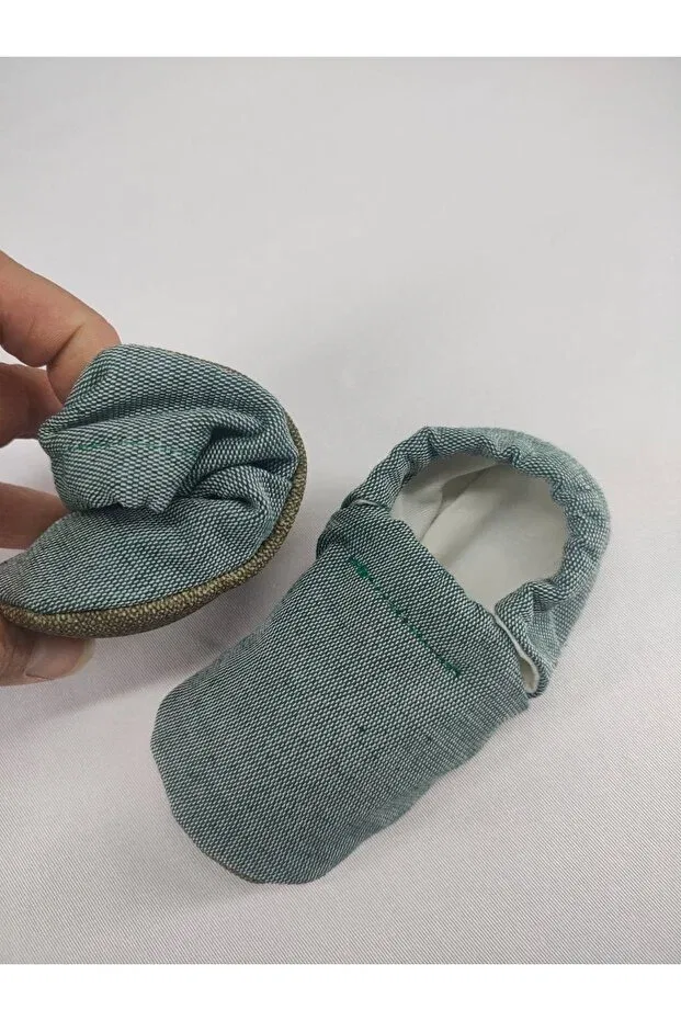 Детские пинетки для новорожденных вязаные Loove Bebe, Green — фото 3