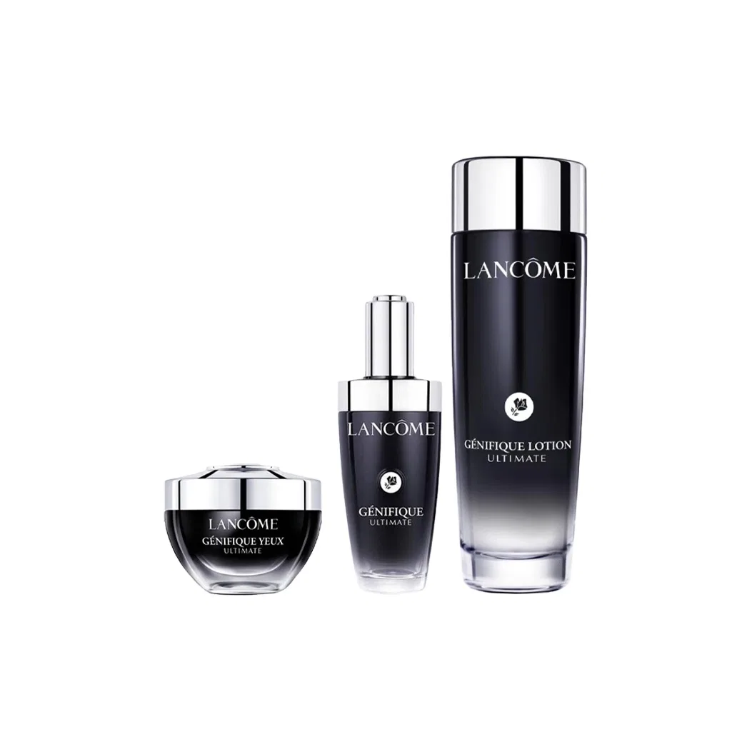Набор косметики для ухода за кожей с сывороткой и кремом для глаз LANCOME, Black