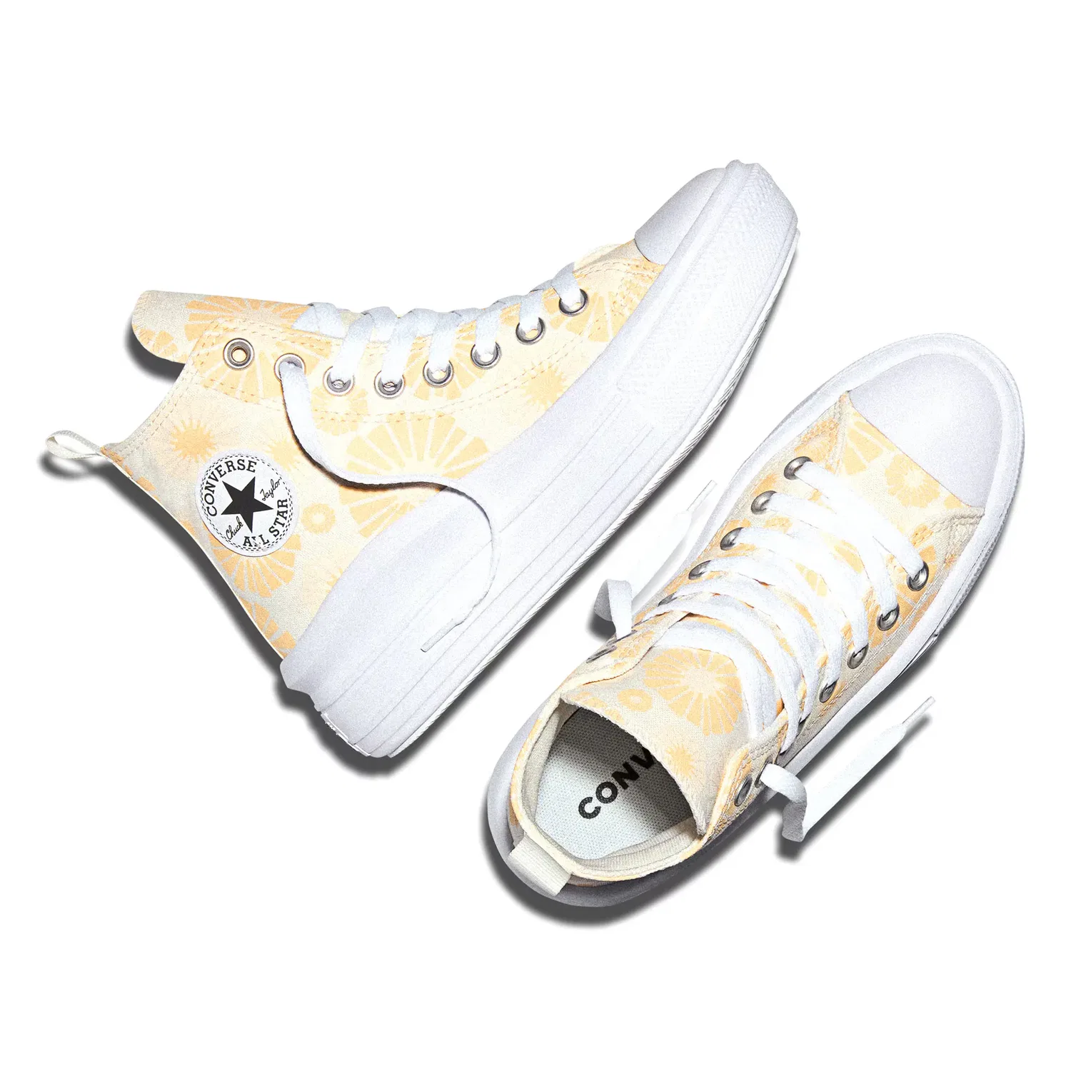 Детские кеды с принтом Chuck Taylor All Star Move Sunny Side Up Converse, Natural — фото 4