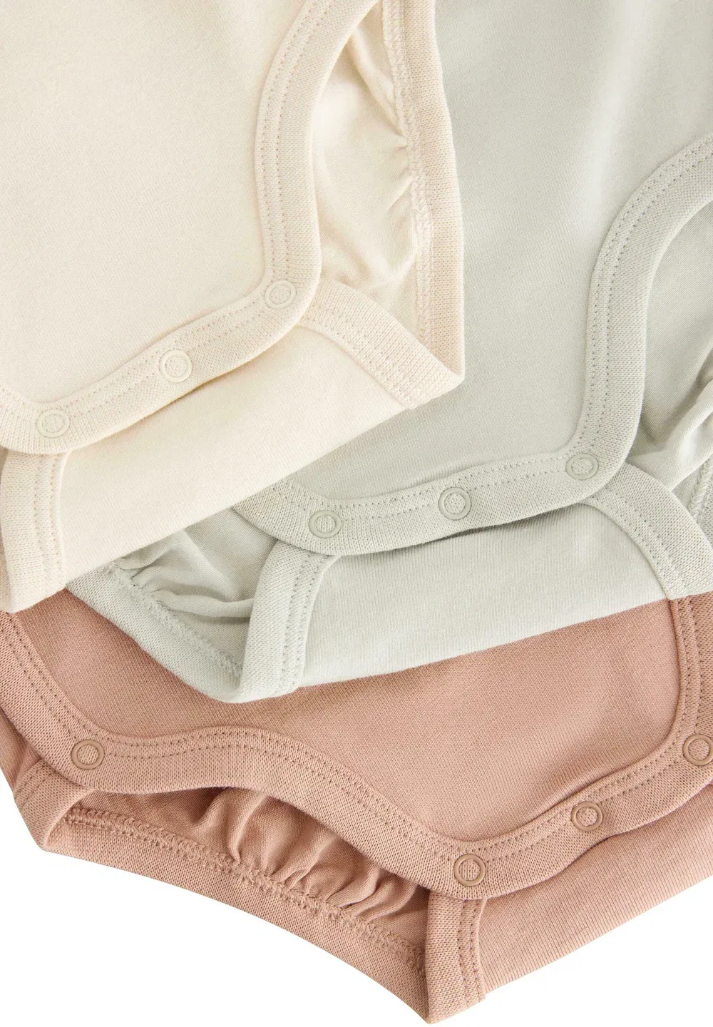 Комплект из 3 однотонных боди-саронгов унисекс Lindex, Light Khaki — фото 3