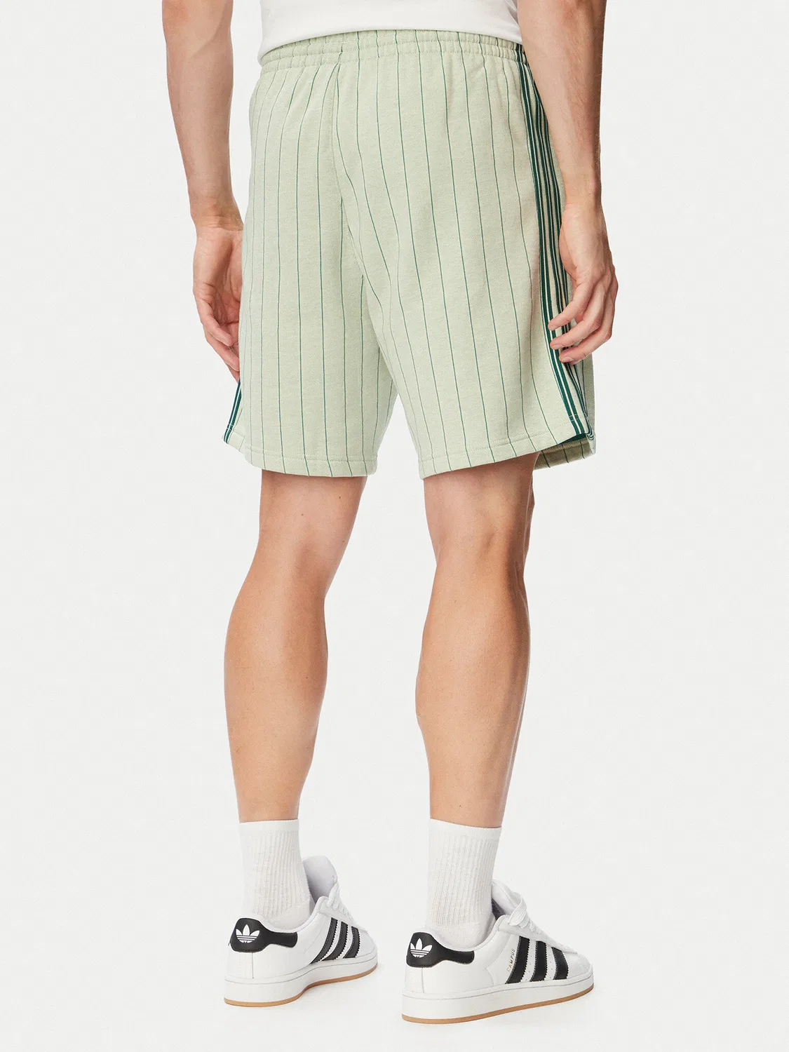 Мужские спортивные шорты стандартного кроя Pinstripes Adidas, светло-зеленый — фото 3
