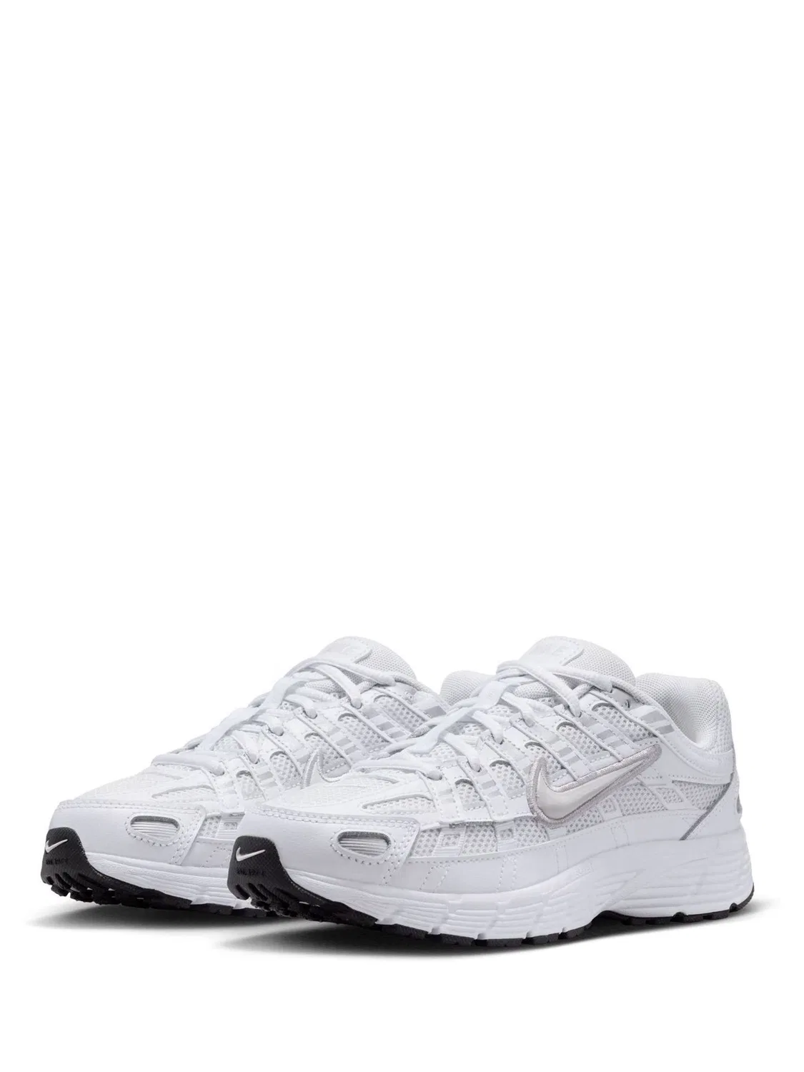 Кроссовки Nike P6000 для детей, бело-серебристые — фото 2