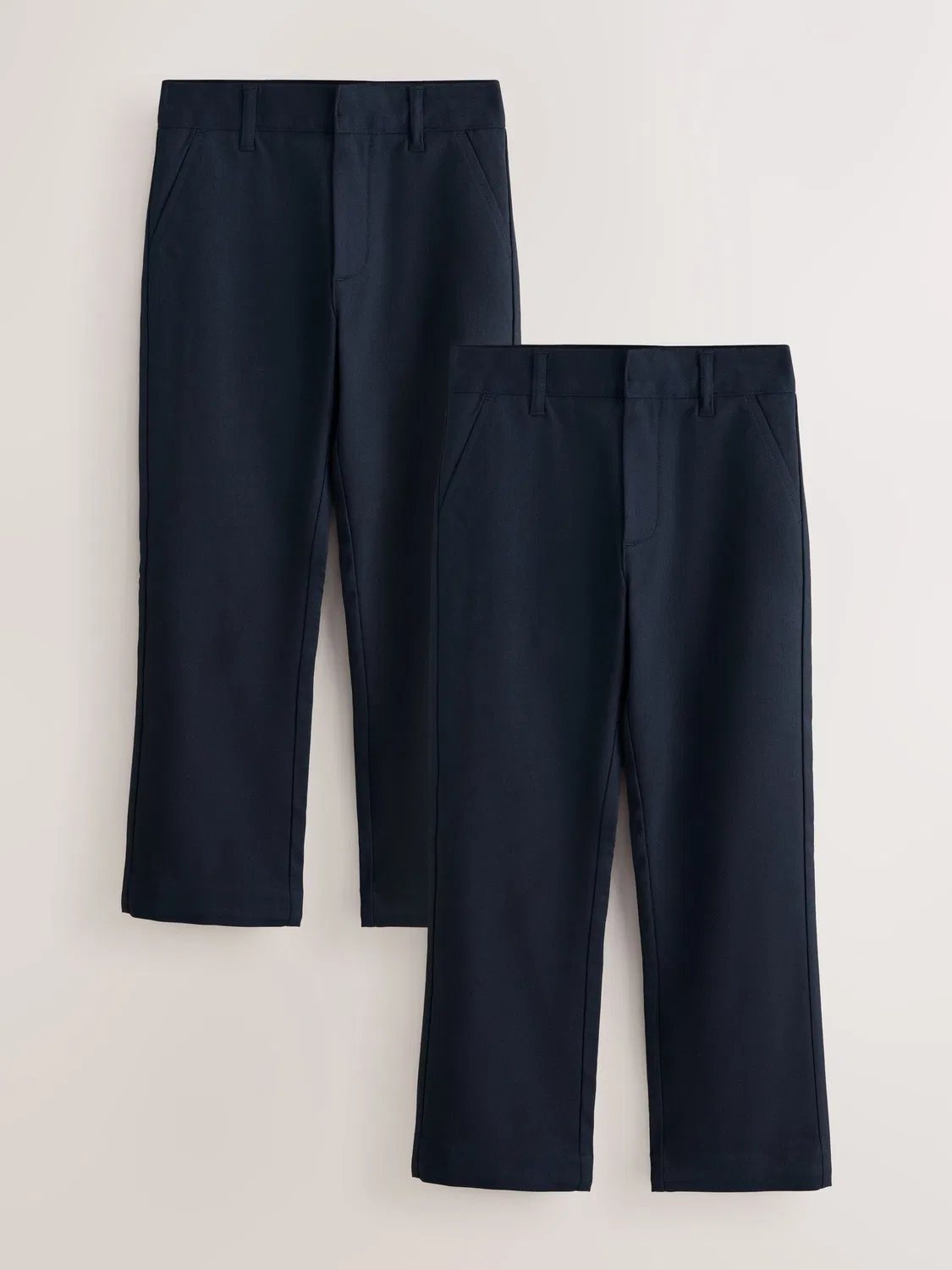 Брюки школьные slim, застежка, 2 шт Clarks, темно-синий