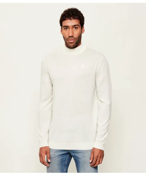 

Шерстяная полуводолазка Regular fit Karl Lagerfeld, белый