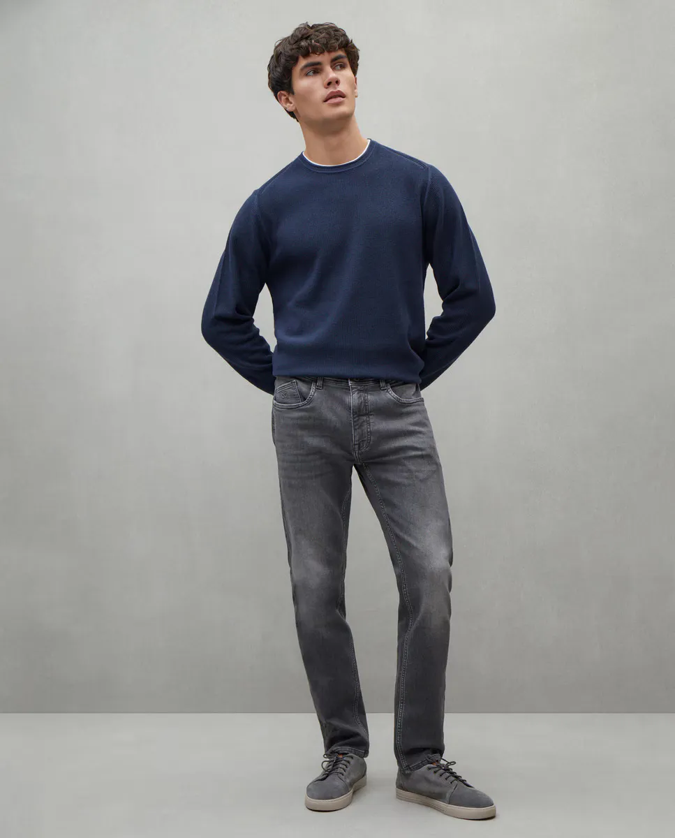 

Мужские узкие трикотажные джинсы из денима Easy Wear, серый