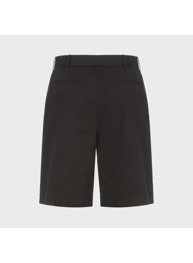 Шорты-бермуды хлопковые мягкие комфортные повседневные, Zara, черный — фото 3