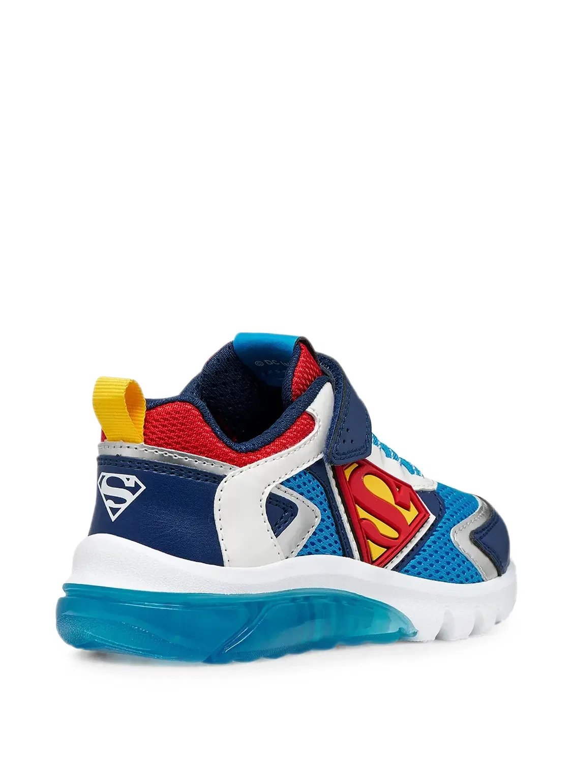 Кроссовки из коллаборации с Warner Bros. кроссовки Superman Ciberdron с подсветкой Geox Kids, синий — фото 3