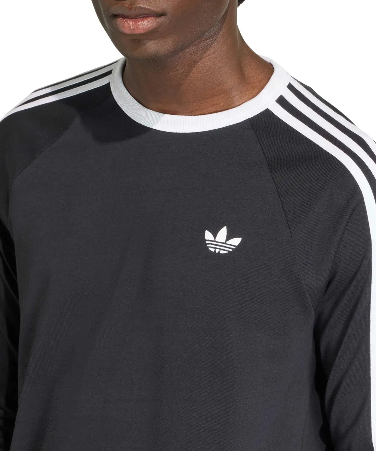 Мужская футболка с длинным рукавом3 Stripes Adidas, Black — фото 2