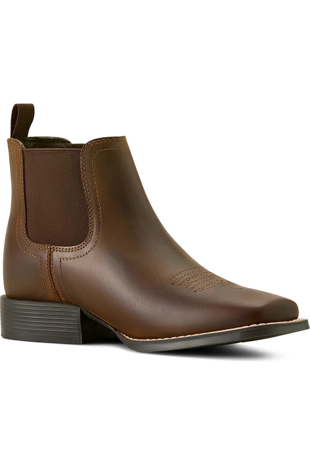 Детские ботинки челси с квадратным носком Booker Western Ariat, Distressed Brown