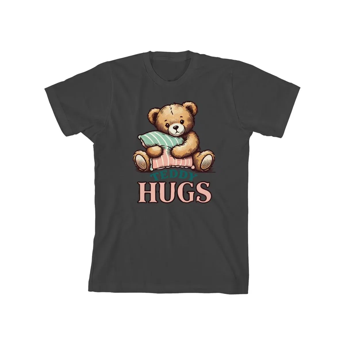 Детская футболка с принтом Teddy Hugs Bioworld, Charcoal