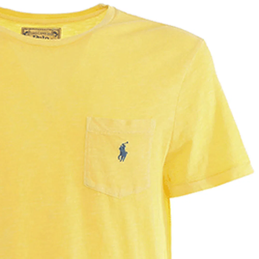 Мужская футболка желтая Polo Ralph Lauren — фото 4
