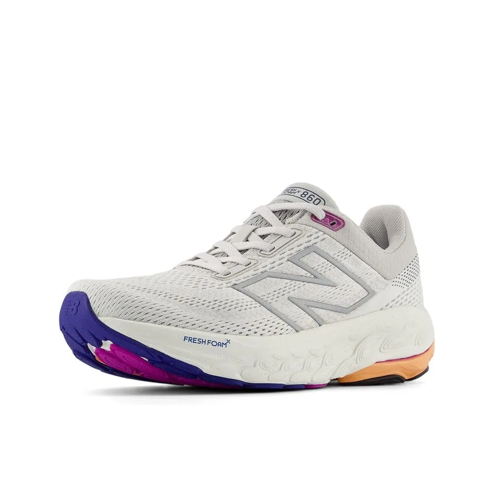 Детские беговые кроссовки для девочек с амортизацией Fresh Foam X 860 V14 New Balance, Materia Grigia Rame Argento Metallizzato