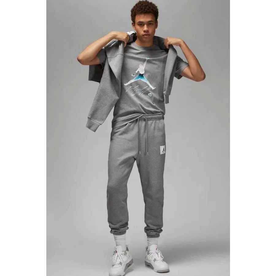 Футболка спортивная с графическим принтом Mj Brand Graphic Crew Nike, Серый — фото 4