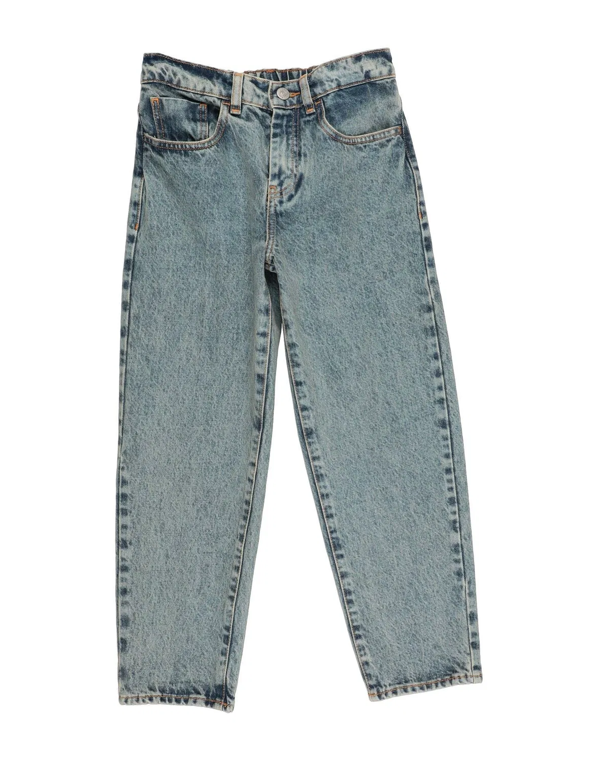Детские джинсы для девочек с логотипом MM6 Maison Margiela, синий