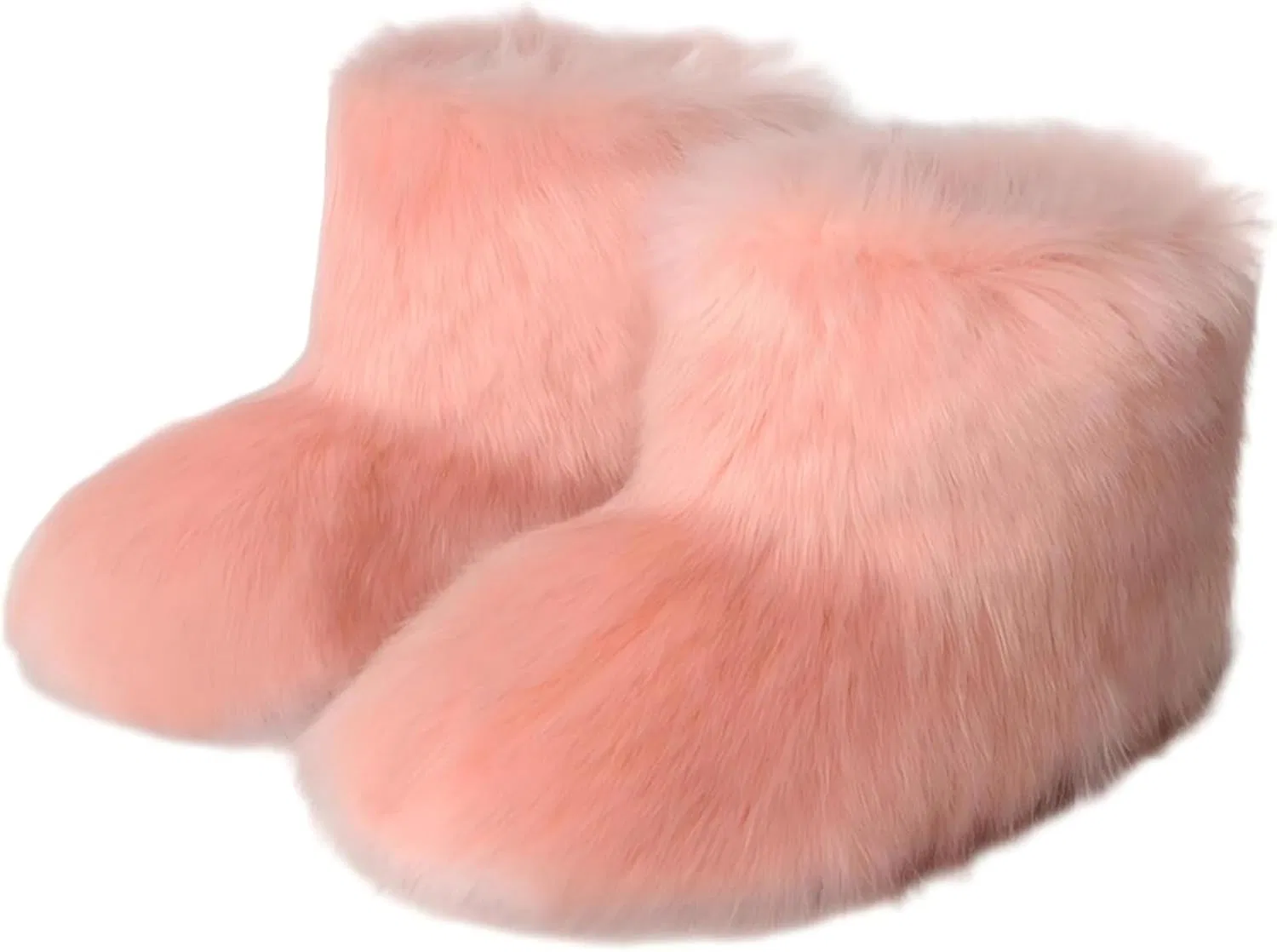 Детские зимние сапоги для девочек с искусственным мехом LLTMALL, Apricot Pink