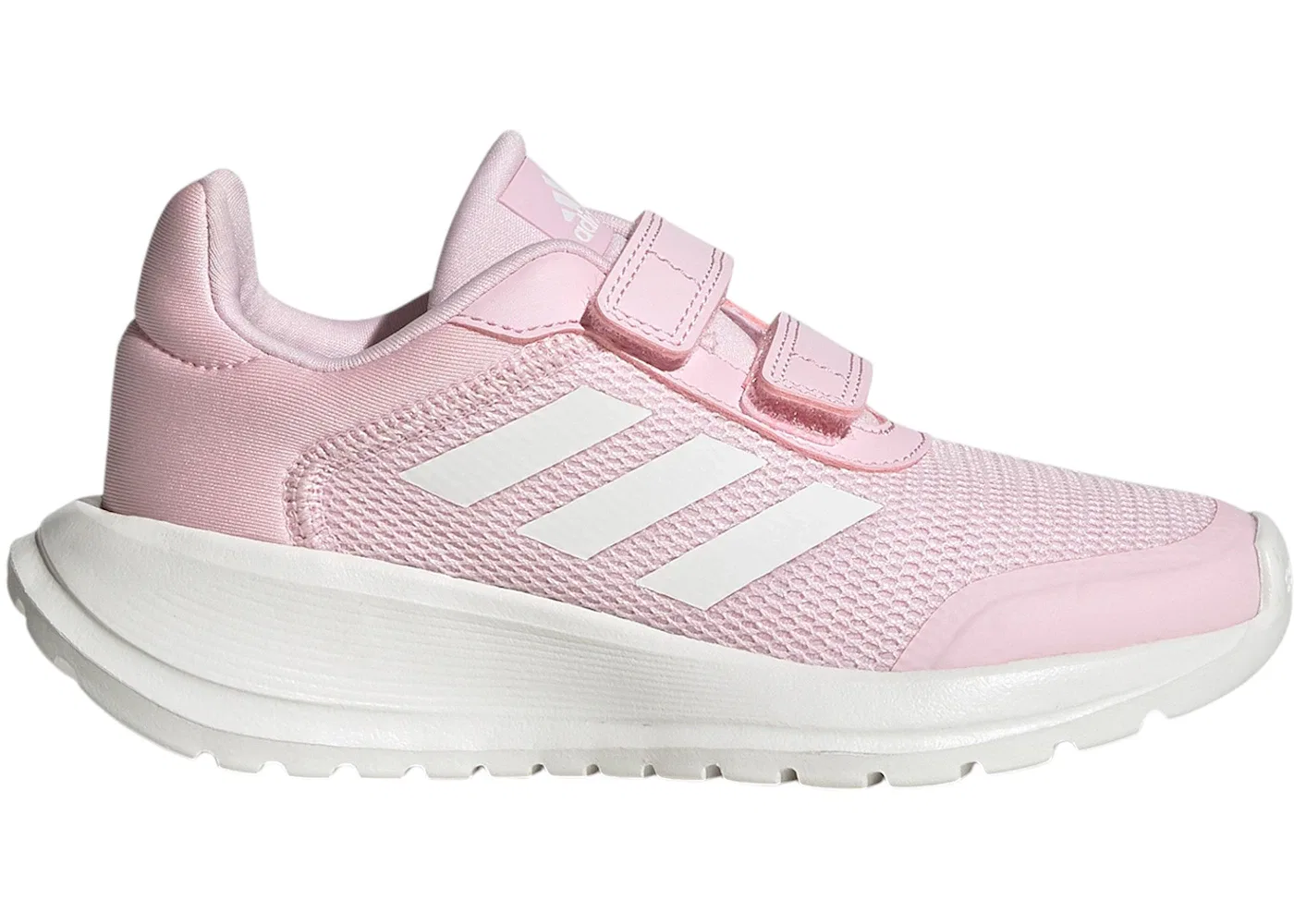 Детские кроссовки для бега с шнуровкой Adidas Tensaur Run, Clear Pink/Core White/Clear Pink