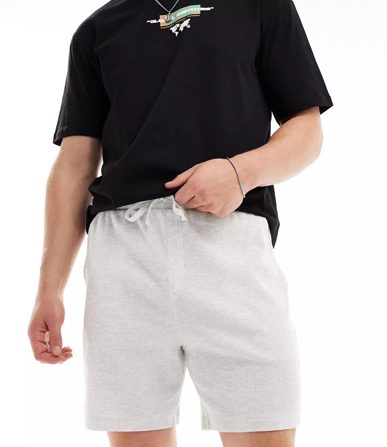 

Шорты Asos Design Slim Waffle, серый