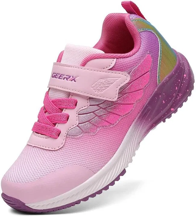 Детские кроссовки для девочек с принтом GEERX, Pink Purple