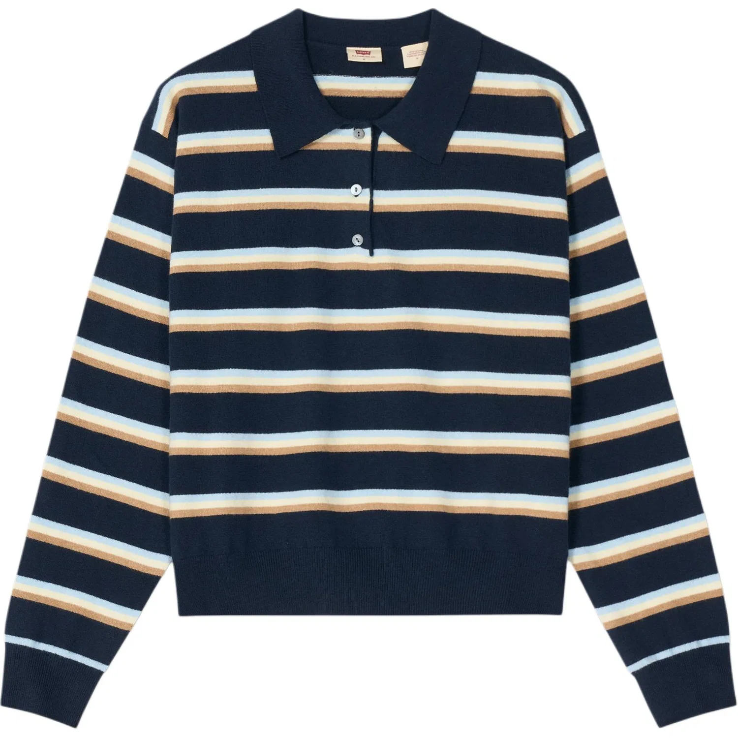 Женский свитер с принтом Levis, Black White Stripes — фото 3