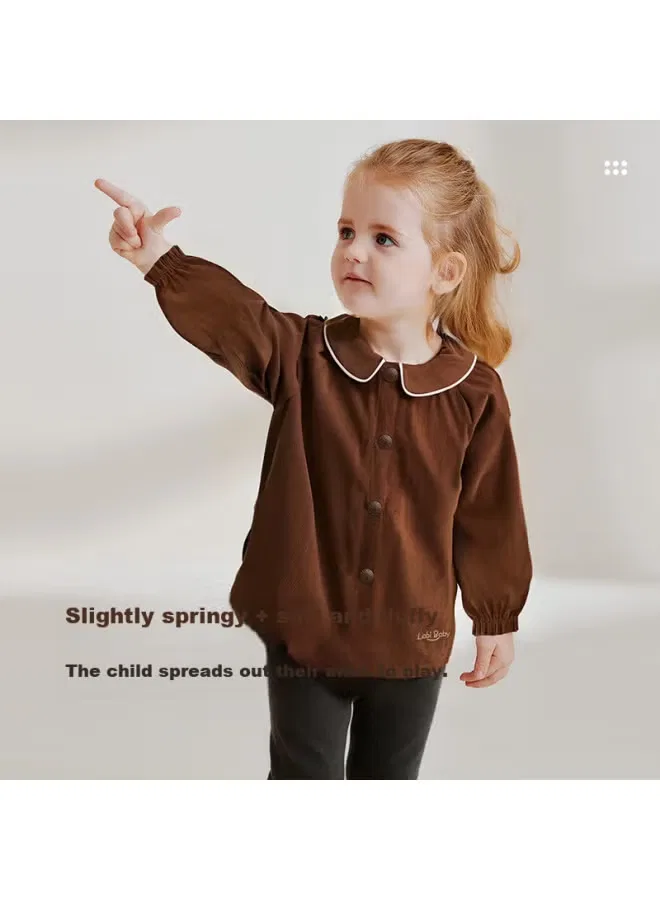 Рубашка с длинным рукавом на пуговицах Labi Baby, кофейный — фото 2