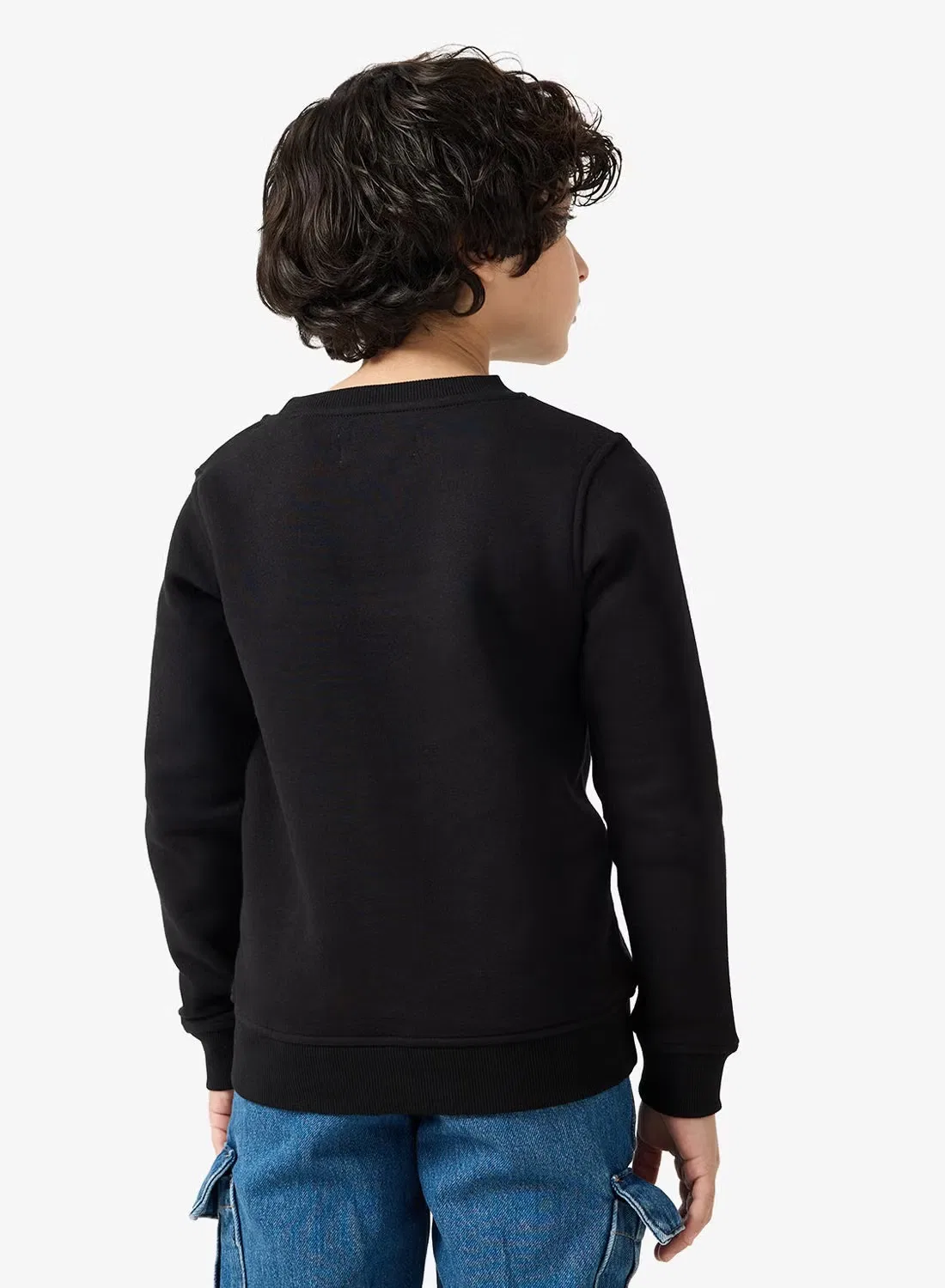 Пуловер с логотипом для подростков Jack & Jones Junior, черный — фото 2