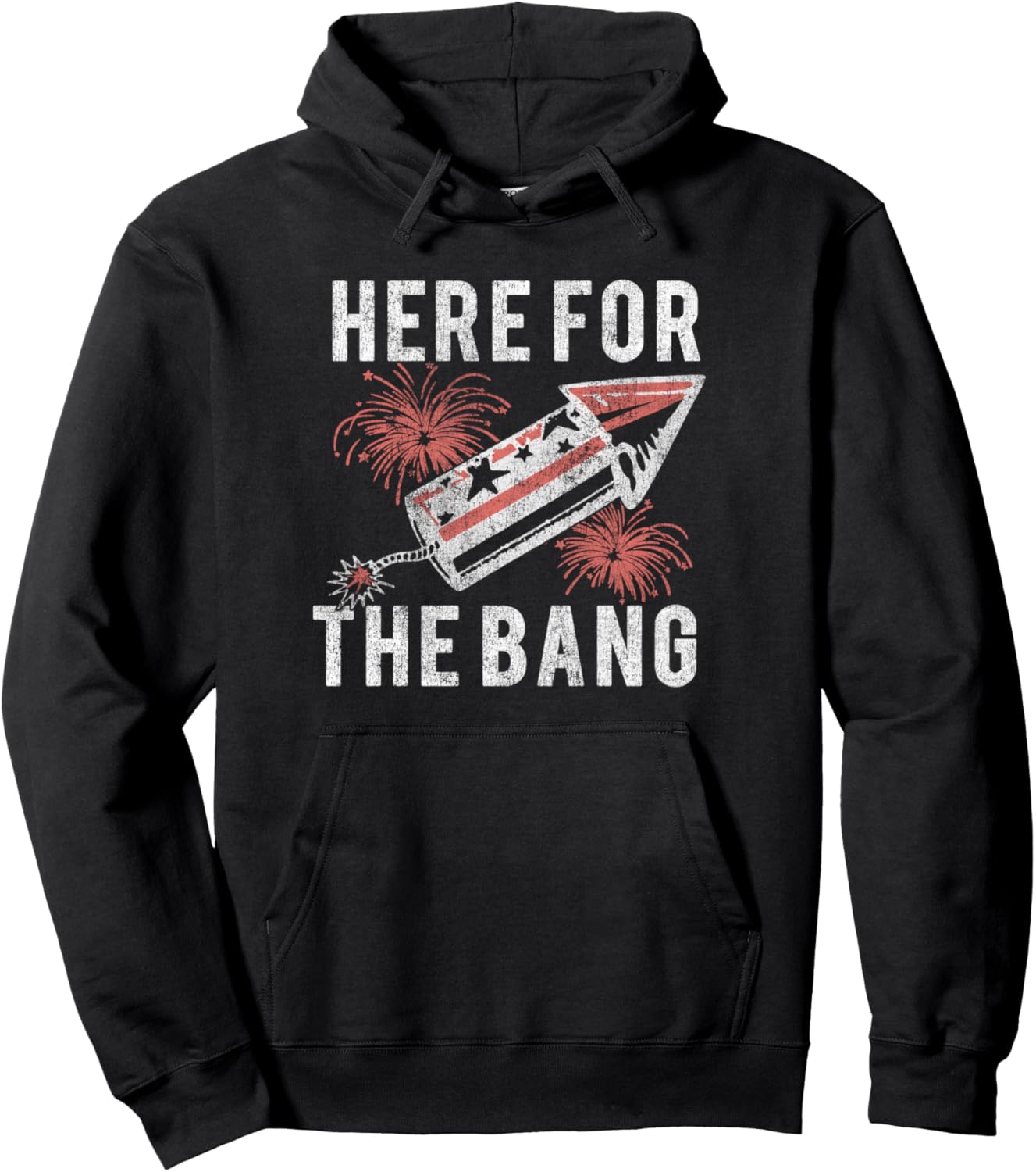 

Худи Here For The Bang Fireworks Trendy Apparel, черный
