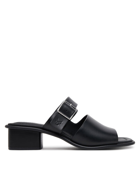 Мюли Heel Square Mg Buckle Lth YW0YW01701 Calvin Klein Jeans, черный