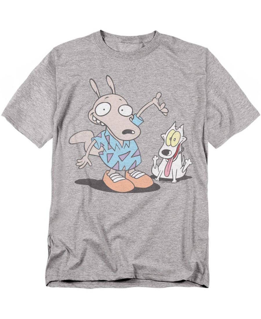 

Мужская футболка Rocko's Modern Life с изображением Рокко и Спунки Logovision, Athletic heather