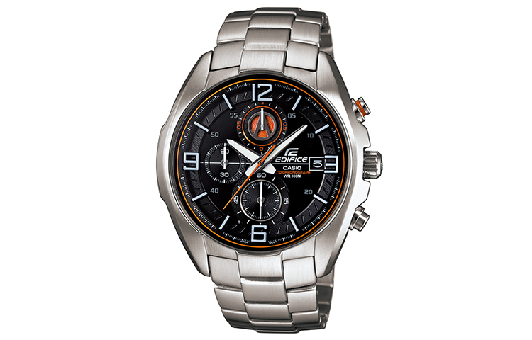 

CASIO Часы Men EDIFICE Black Watch EFR-529D-1A9, Silver Black