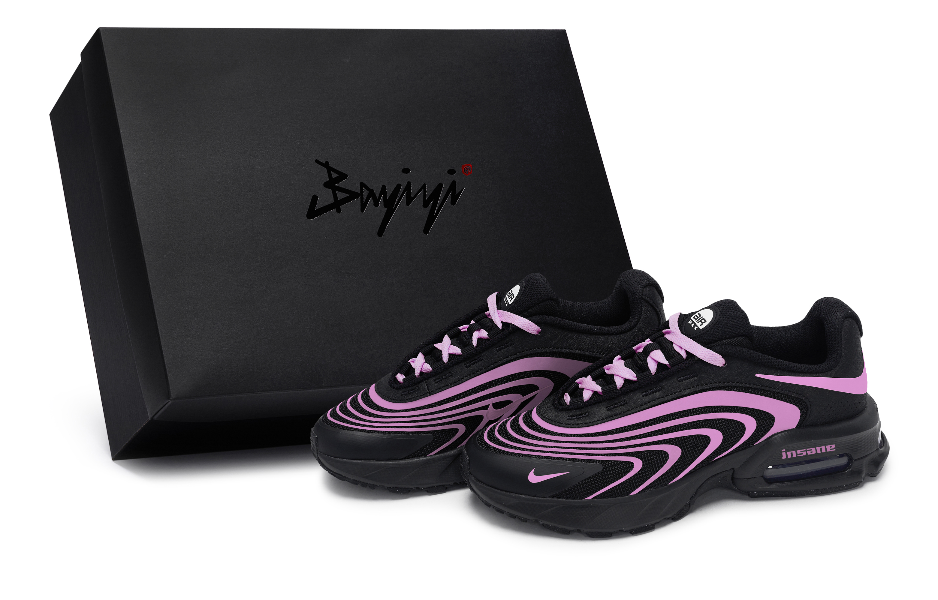 

Nike Кроссовки Air Max Fire Casual, низкие, мужские, черно-розовые