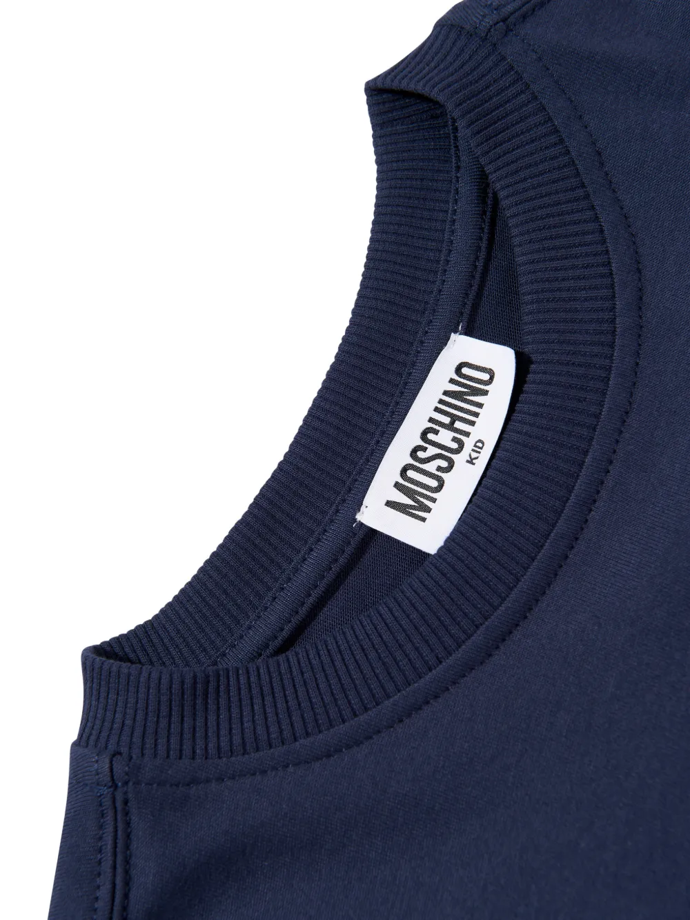 Футболка с принтом медведя Moschino Kids, синий — фото 3