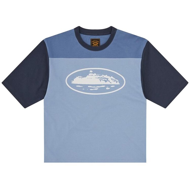

Футболка Corteiz Alcatraz Heavyweight Varsity Tee, синий