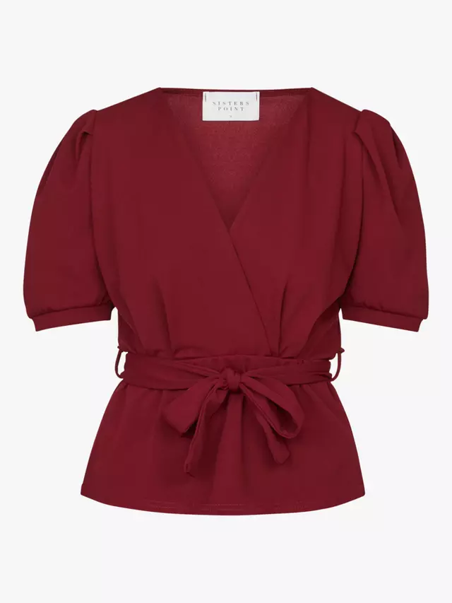 

Топ Sisters Point Nasa Short Sleeve Wrap, цвет bordeaux