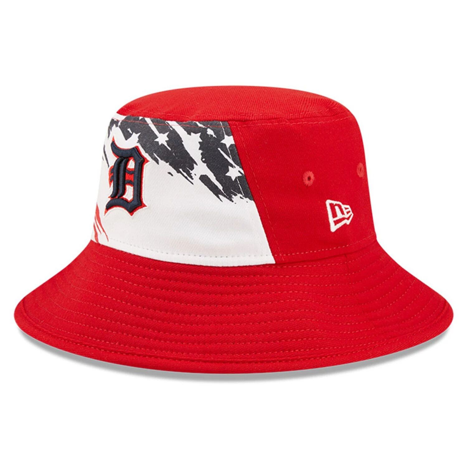 

Мужская панама New Era Red Detroit Tigers 4 июля 2022 г.