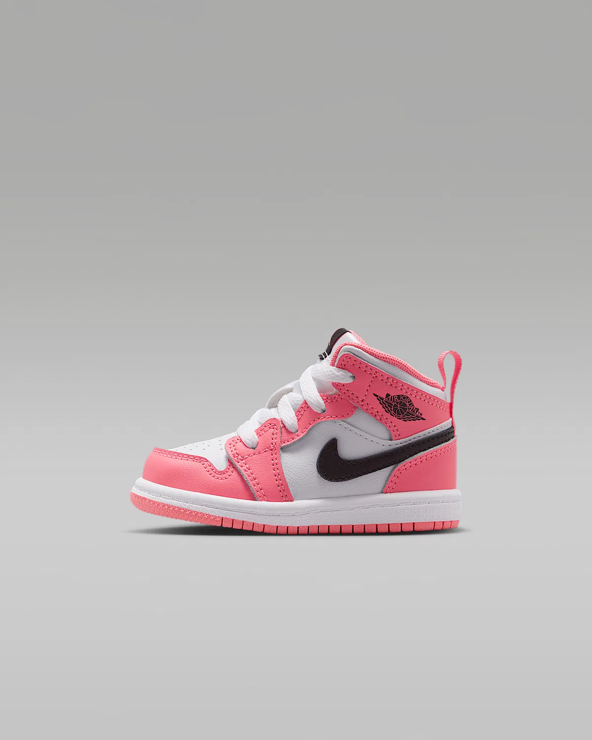 Кроссовки Jordan 1 Mid для малышей, Pink Gaze/White/Black
