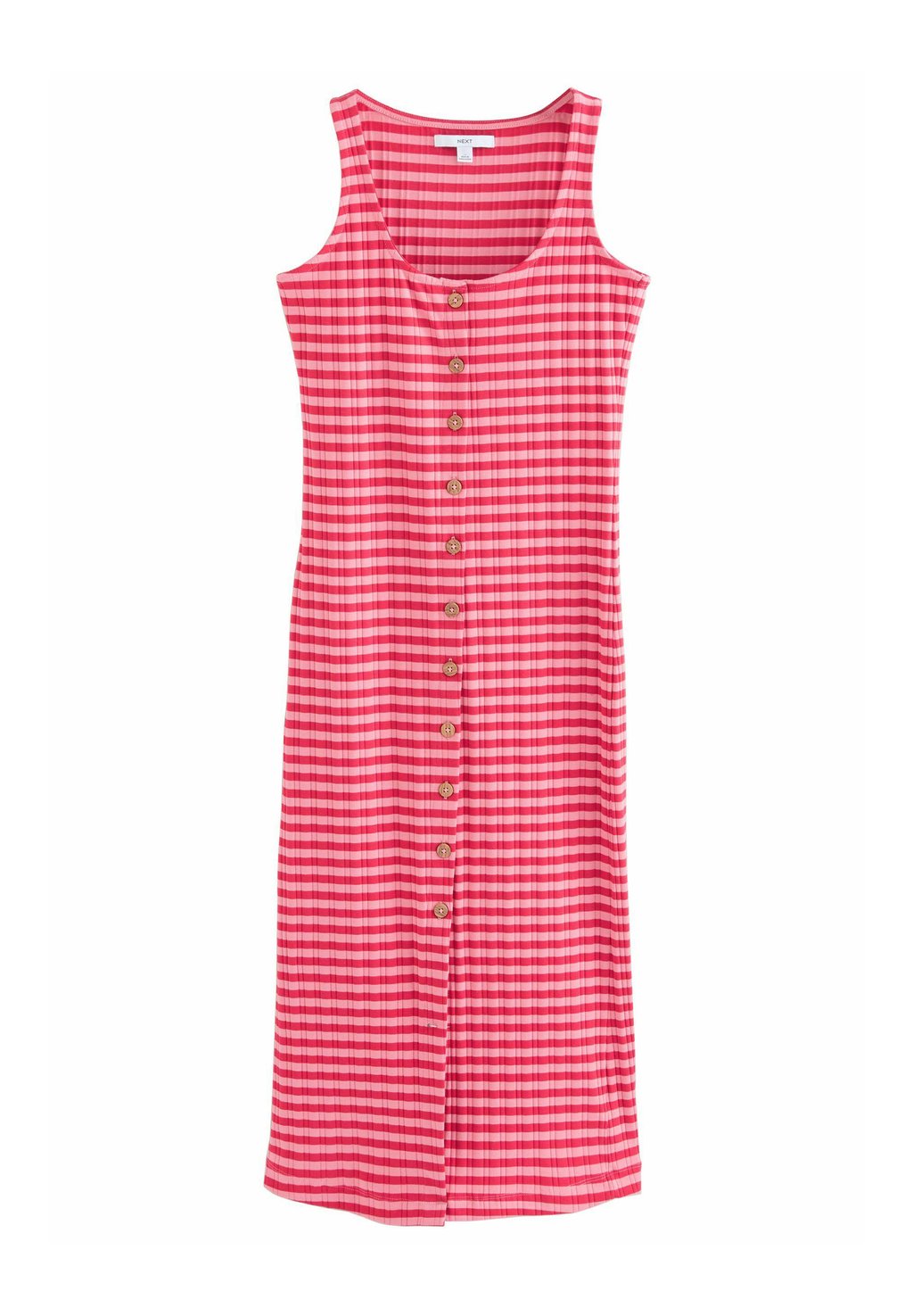 

Платье из джерси SQUARE NECK BUTTON DOWN COLUMN MIDI Next, розовый