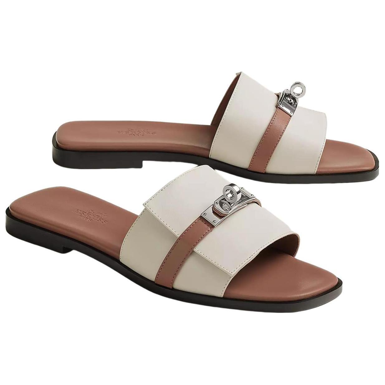 Женские бежевые шлепанцы Giulia Slide HERMES