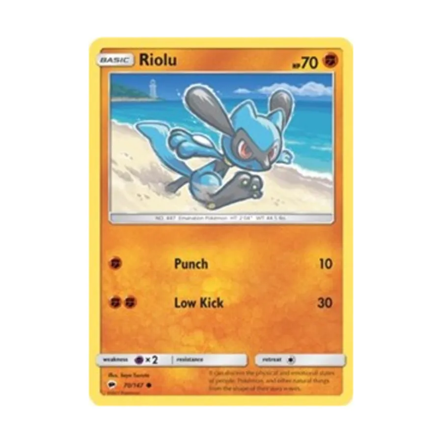 

CCG Риолу (К) #70, Pokemon - Sun & Moon - Burning Shadows - Singles