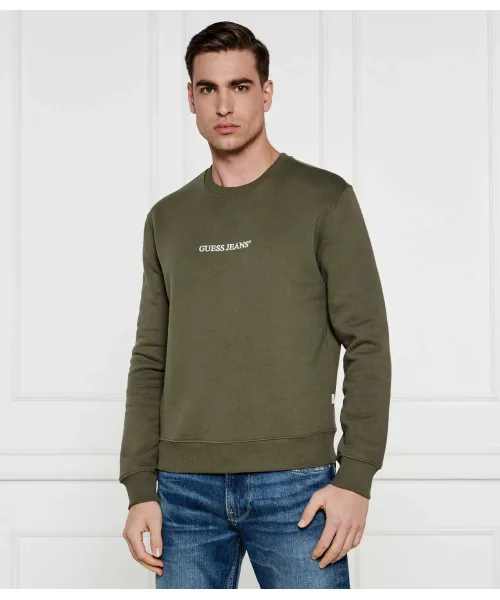 

Утепленная толстовка Slim fit Guess Jeans, зеленый