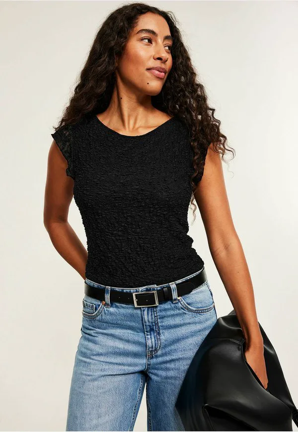 

Футболка с коротким рукавом и принтом Kappahl, Black, Черный, Футболка с коротким рукавом и принтом Kappahl, Black