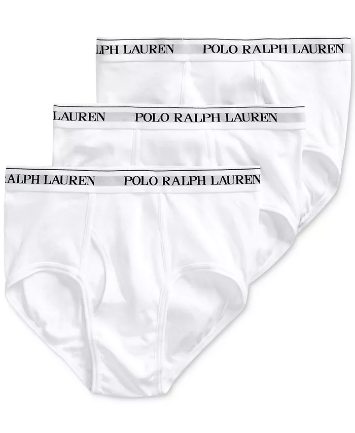 

Мужские хлопковые трусы Big & Tall, 3 шт Polo Ralph Lauren, белый