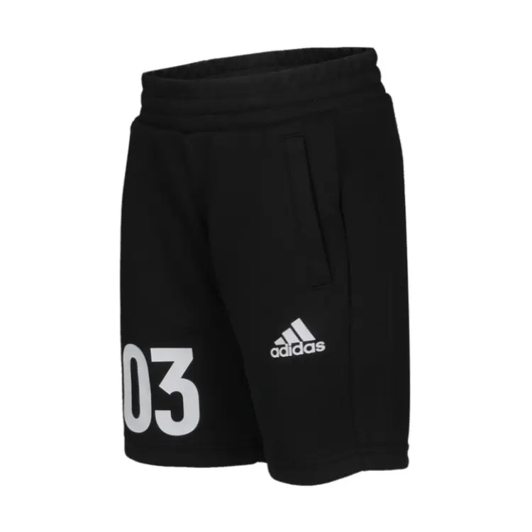 Дошкольные вязаные спортивные брюки Adidas, черные — фото 4