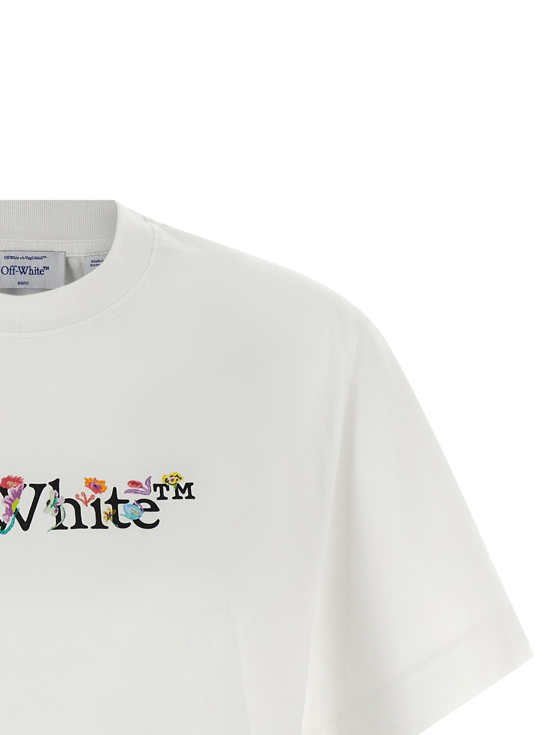Футболка «Книжная светящаяся цветок» OFF-WHITE, белый — фото 3