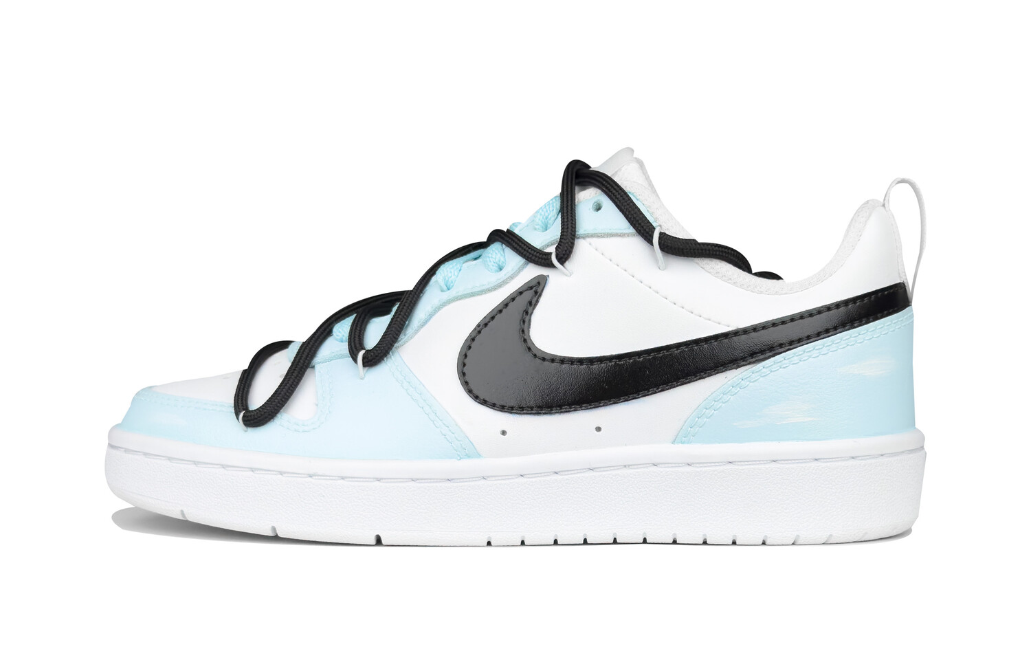 

Кроссовки Nike Court Borough Skateboarding Shoes Women's Low-top Blue/white/black, синий